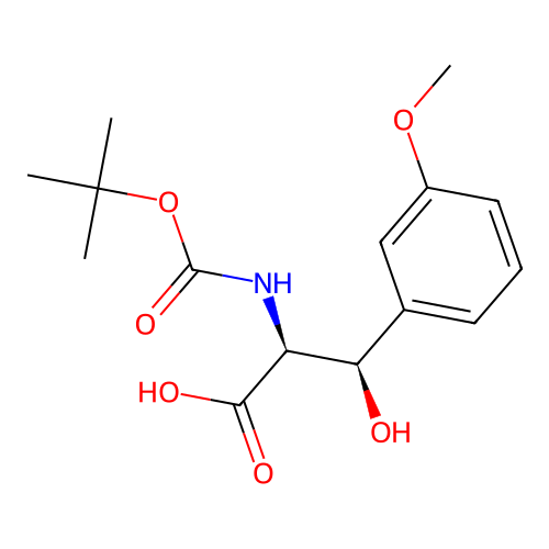 Boc-D-threo-3-(3-methoxyphenyl)serine structure