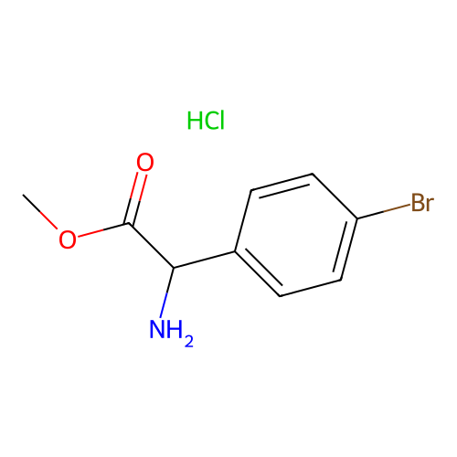 Methyl 2-amino-2-(4-bromophenyl)acetate hydrochloride structure