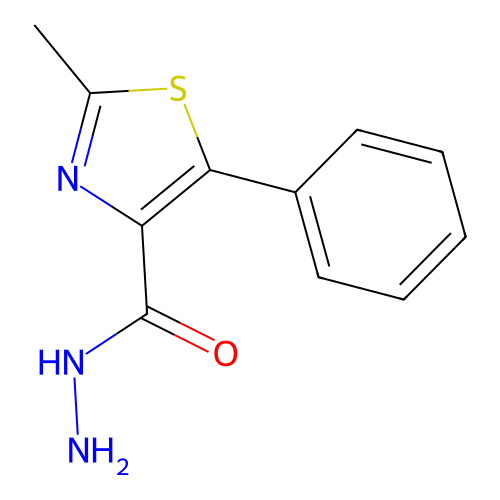 2-Methyl-5-phenyl-1,3-thiazole-4-carbohydrazide structure