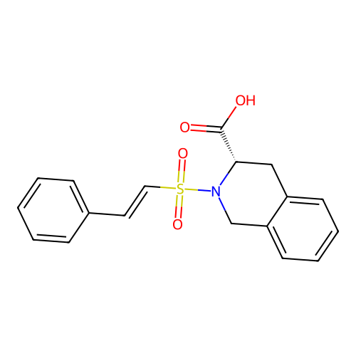 (3S)-2-(2-Phenylethenesulfonyl)-1,2,3,4-tetrahydroisoquinoline-3-carboxylic acid structure