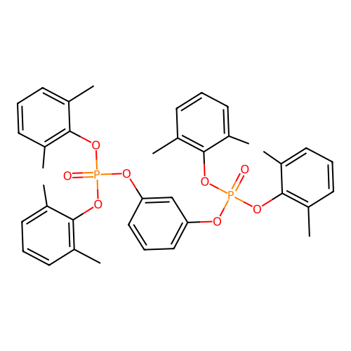 Phosphoric acid, P,P'-1,3-phenylene P,P,P',P'-tetrakis(2,6-dimethylphenyl) ester structure