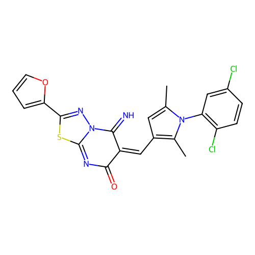 C22H15Cl2N5O2S structure