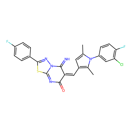 C24H16ClF2N5OS structure