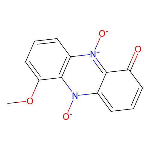 1-羟基-6-甲氧基吩嗪N(5),N(10)-二氧化物 structure