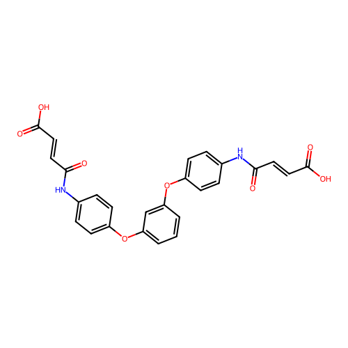 (Z)-4-[4-[3-[4-[[(Z)-3-Carboxyprop-2-enoyl]amino]phenoxy]phenoxy]anilino]-4-oxobut-2-enoic acid structure