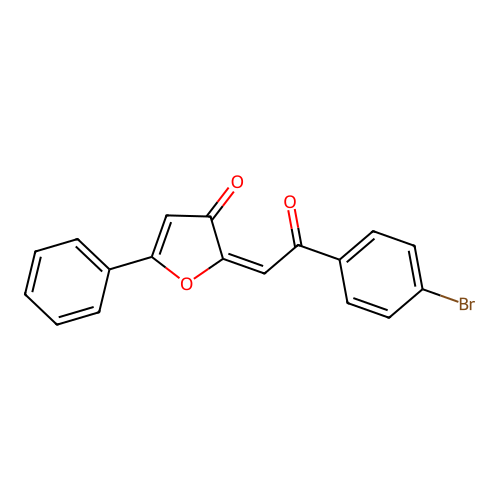 3(2H)-Furanone, 2-(2-(4-bromophenyl)-2-oxoethylidene)-5-phenyl- structure