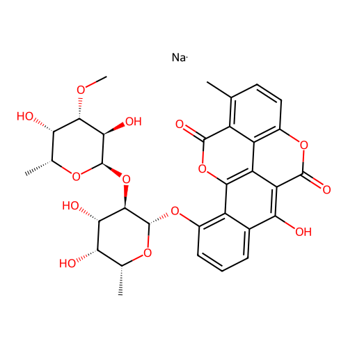 Chartreusin, sodium salt structure