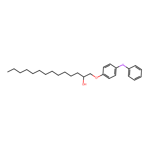 [4-(2-Hydroxytetradecoxy)phenyl]-phenyliodanium structure