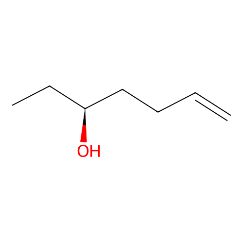 (3S)-hept-6-en-3-ol structure