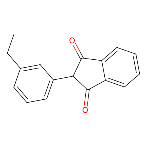 2-(3-ethylphenyl)-1H-indene-1,3(2H)-dione structure