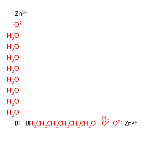 Boron zinc oxide (B6Zn2O11), hydrate (2:15) structure