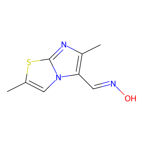 N-({2,6-dimethylimidazo[2,1-b][1,3]thiazol-5-yl}methylidene)hydroxylamine structure