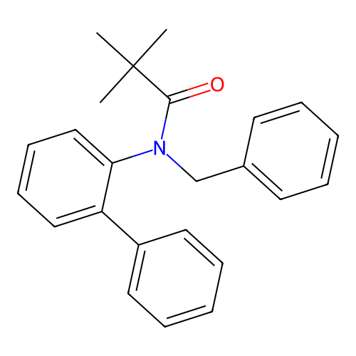 N-benzyl-N-[1,1'-biphenyl]-2-yl-2,2-dimethylpropanamide structure