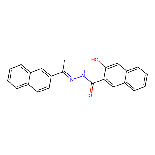 3-hydroxy-N'-[1-(2-naphthyl)ethylidene]-2-naphthohydrazide structure
