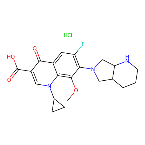 Moxifloxacin hydrochloride structure