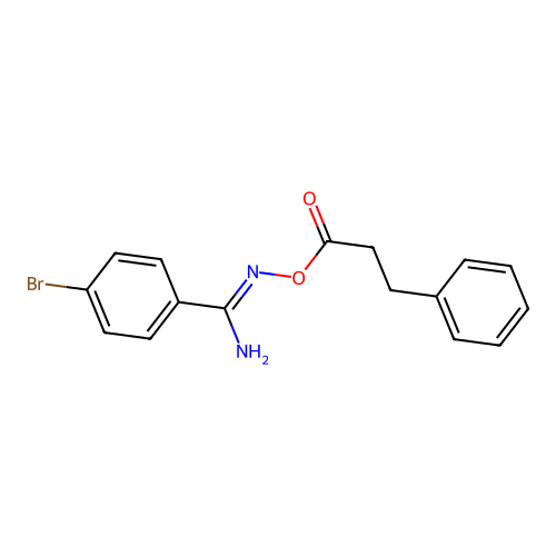 [[Amino-(4-bromophenyl)methylidene]amino] 3-phenylpropanoate structure