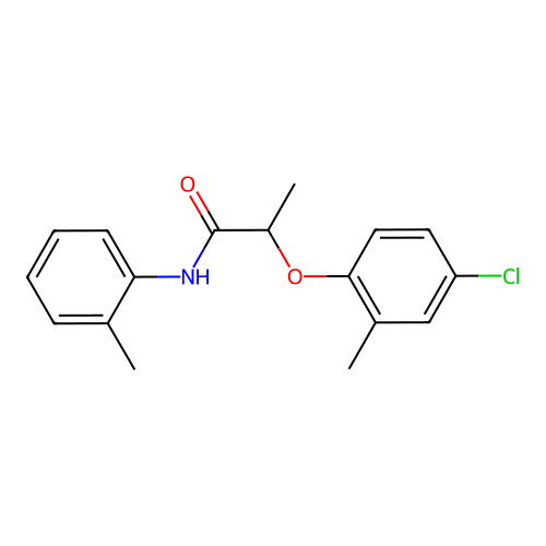 2-(4-chloro-2-methylphenoxy)-N-(2-methylphenyl)propanamide structure
