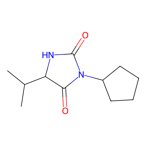 3-Cyclopentyl-5-isopropyl-imidazolidine-2,4-dione structure