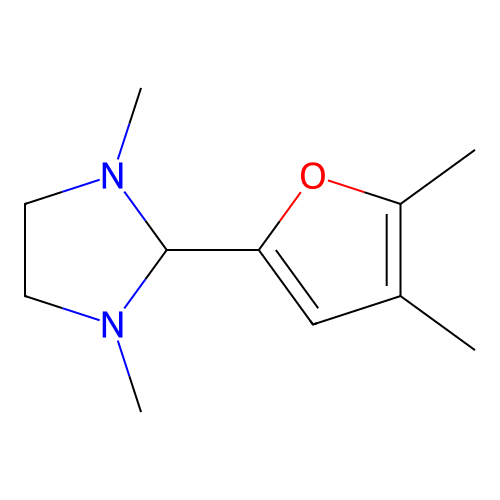 2-(4,5-Dimethylfuran-2-yl)-1,3-dimethylimidazolidine structure