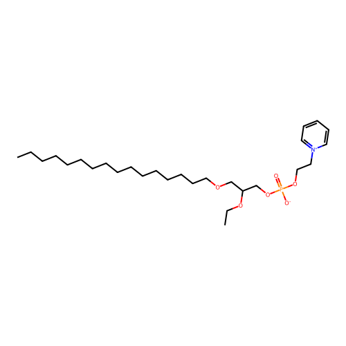 (2-Ethoxy-3-hexadecoxy-propyl) 2-pyridin-1-ium-1-ylethyl hydrogen phosphate structure