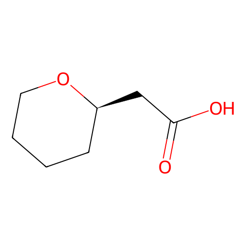 (R)-2-(tetrahydro-2H-pyran-2-yl)acetic acid structure