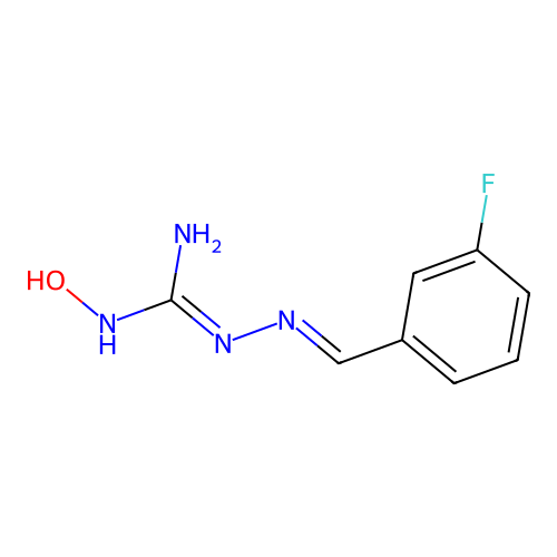 1-[(E)-(3-fluorophenyl)methyleneamino]-3-hydroxy-guanidine structure