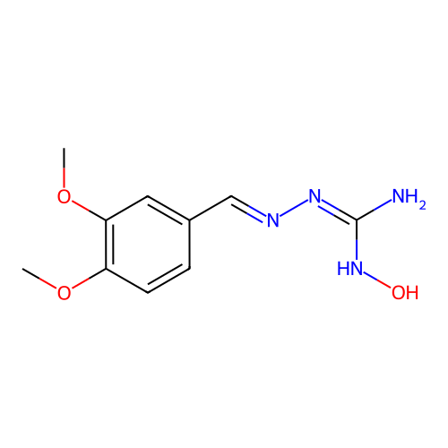 N1-Hydroxy-N3[(3,4-dimethoxybenzylidene)amino]guanidine structure