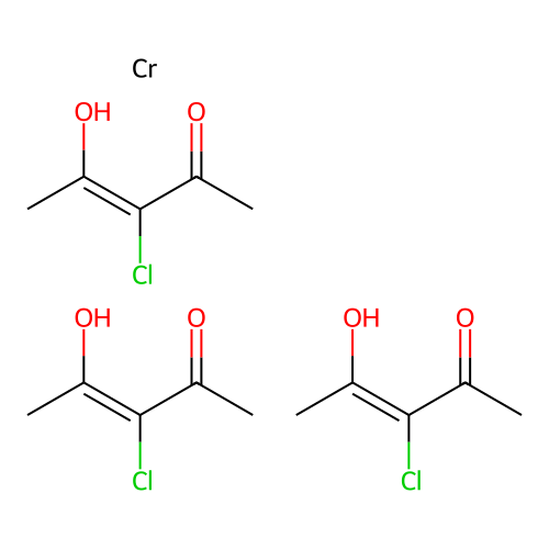 Tris(3-chloro-4-hydroxypent-3-en-2-one);chromium structure
