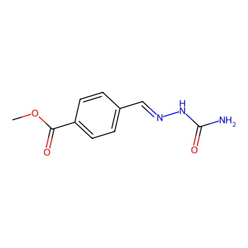 methyl 4-[(E)-(carbamoylhydrazinylidene)methyl]benzoate structure