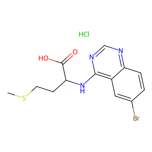 2-(6-Bromo-quinazolin-4-ylamino)-4-methylsulfanyl-butyric acid structure