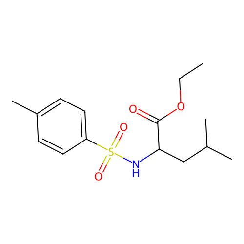 ethyl N-[(4-methylphenyl)sulfonyl]leucinate structure