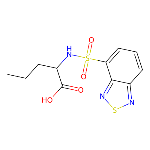N-(2,1,3-Benzothiadiazol-4-ylsulfonyl)norvaline structure