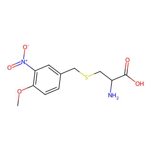 2-Amino-3-((4-methoxy-3-nitrobenzyl)thio)propanoic acid structure