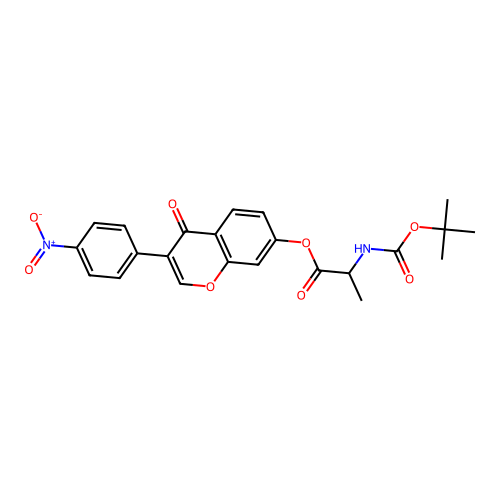 3-(4-Nitrophenyl)-4-oxochromen-7-yl 2-[(tert-butoxy)carbonylamino]propanoate structure