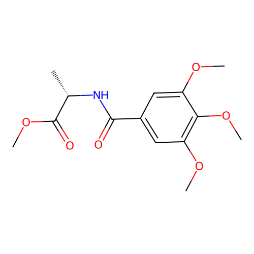 methyl (3,4,5-trimethoxybenzoyl)-L-alaninate structure