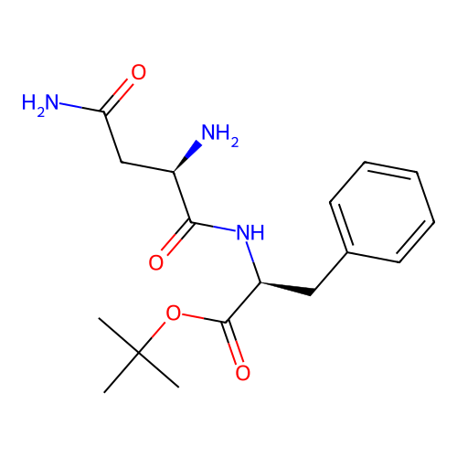 tert-butyl (2S)-2-[[(2R)-2,4-diamino-4-oxobutanoyl]amino]-3-phenylpropanoate structure