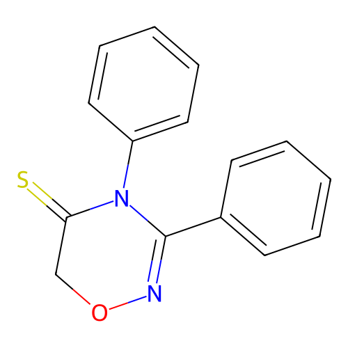 4H-1,2,4-Oxadiazine-5(6H)-thione, 3,4-diphenyl- structure
