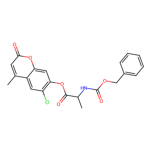 6-chloro-4-methyl-2-oxo-2H-chromen-7-yl N-[(benzyloxy)carbonyl]alaninate structure