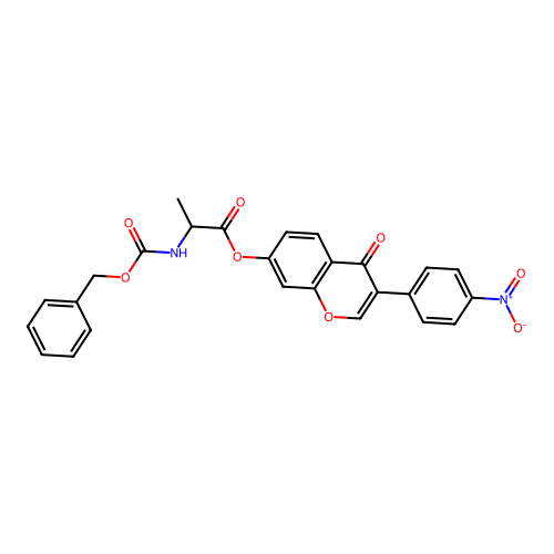 3-(4-Nitrophenyl)-4-oxo-4H-chromen-7-YL 2-(((benzyloxy)carbonyl)amino)propanoate structure