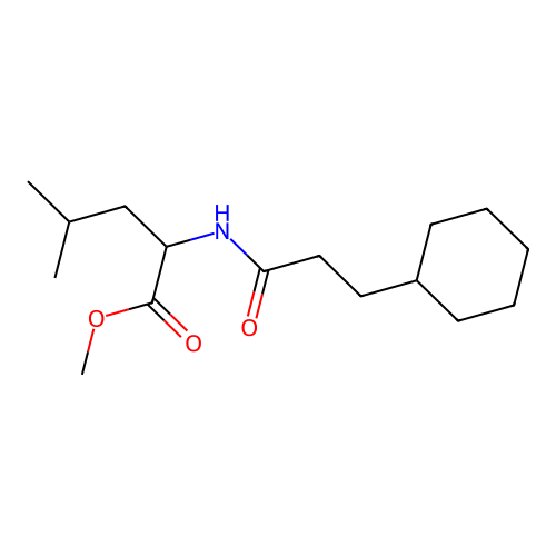 Methyl 2-(3-cyclohexylpropanoylamino)-4-methylpentanoate structure