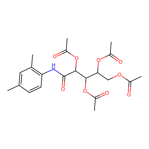 Acetic acid 2,3,4-triacetoxy-1-(2,4-dimethyl-phenylcarbamoyl)-butyl ester structure