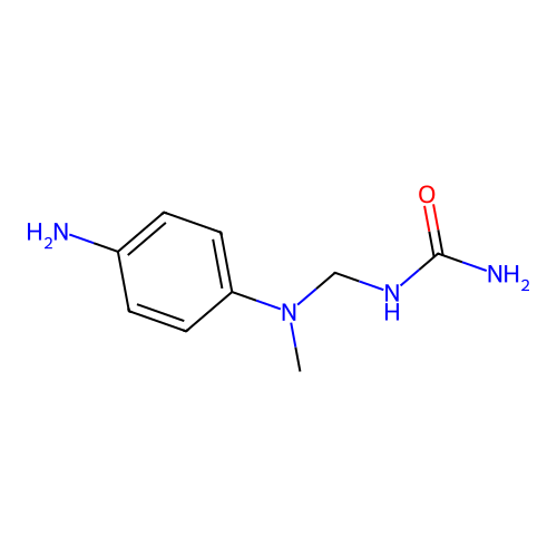 (4-amino-N-methylanilino)methylurea structure