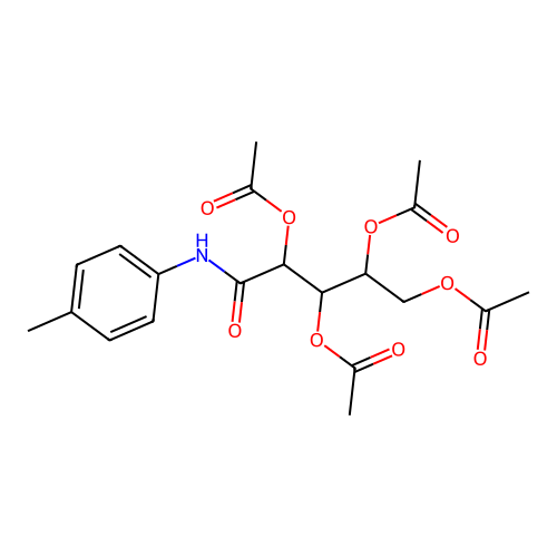 Acetic acid 2,3,4-triacetoxy-1-p-tolylcarbamoyl-butyl ester structure