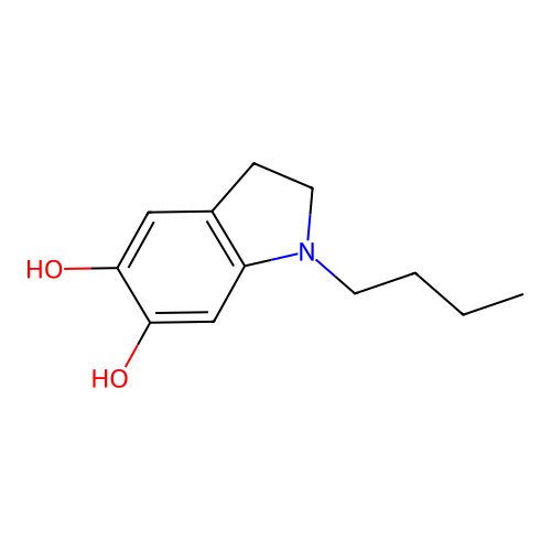 1-Butylindoline-5,6-diol structure