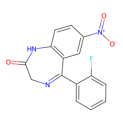 去甲基氟硝西泮 structure