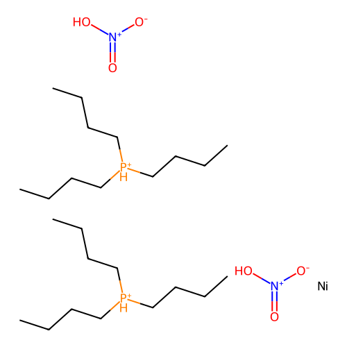 Nickel;bis(nitric acid);bis(tributylphosphanium) structure