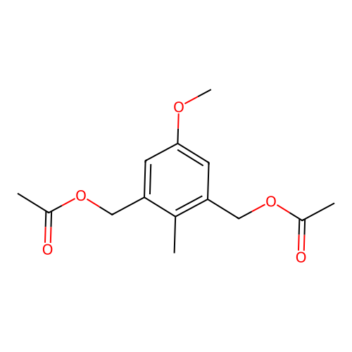 3-[(Acetyloxy)methyl]-5-methoxy-2-methylbenzyl acetate structure