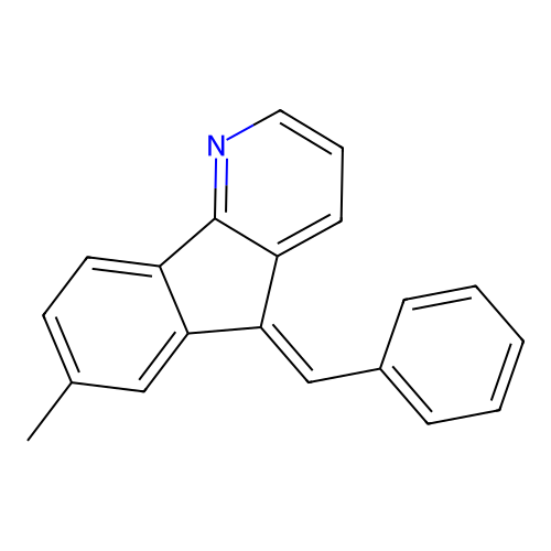 7-Methyl-5-(phenylmethylene)indeno[3,2-b]pyridine structure