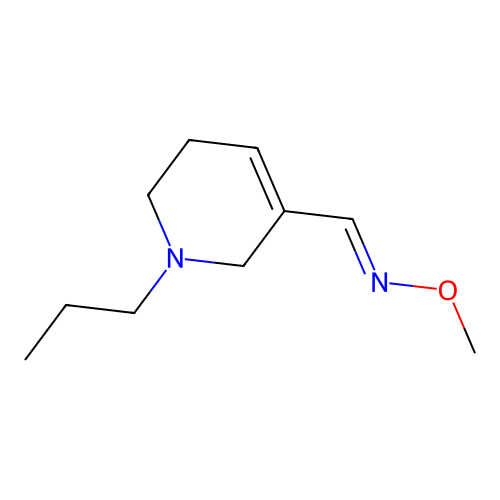 3-Pyridinecarboxaldehyde, 1,2,5,6-tetrahydro-1-propyl-, O-methyloxime, (E)- structure
