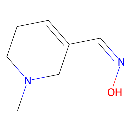 (NZ)-N-[(1-methyl-3,6-dihydro-2H-pyridin-5-yl)methylidene]hydroxylamine structure